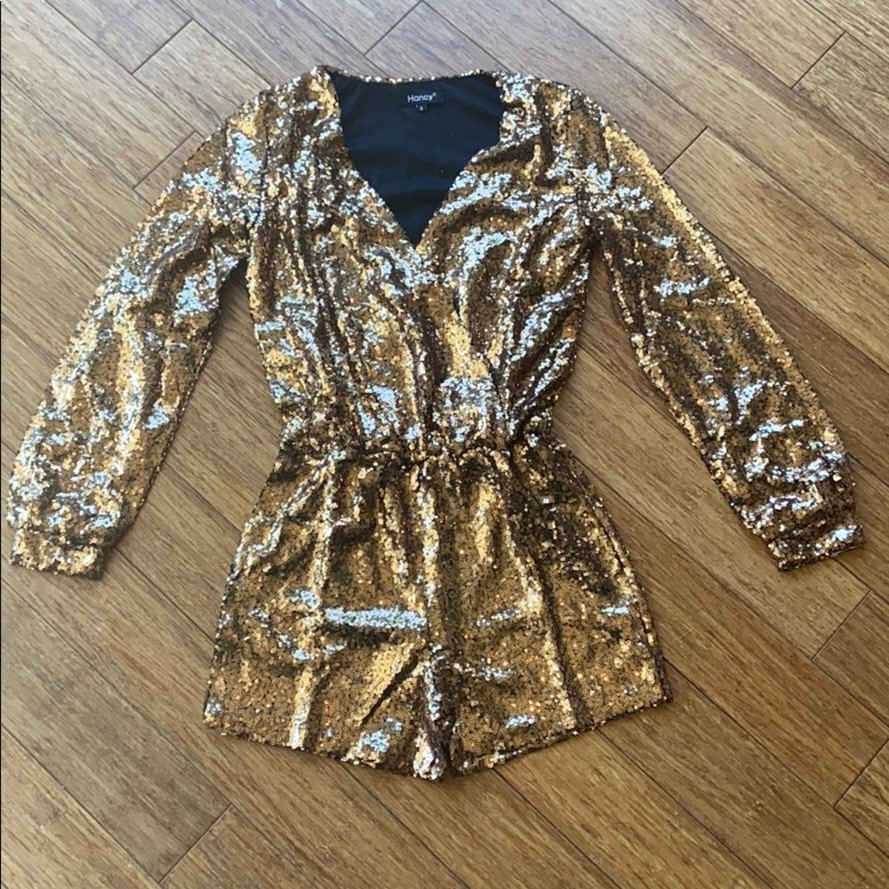 Gold Sequin Romper
